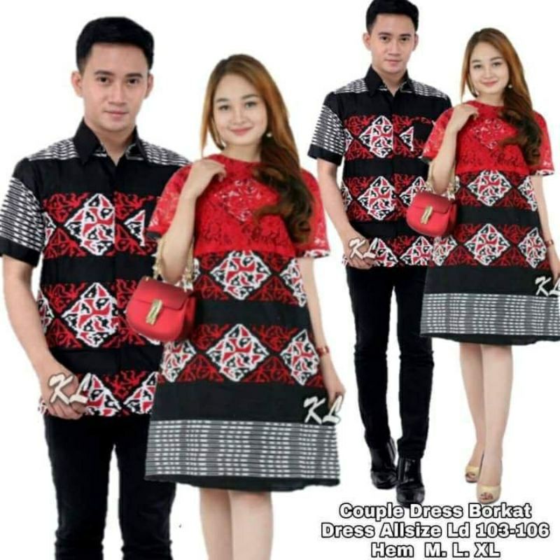 COUPLE DRESS BATIK BRUKAT COUPLE DRESS BROKAT COUPLE DRESS BATIK PENDEK COUPLE BRUKAT PENDEK