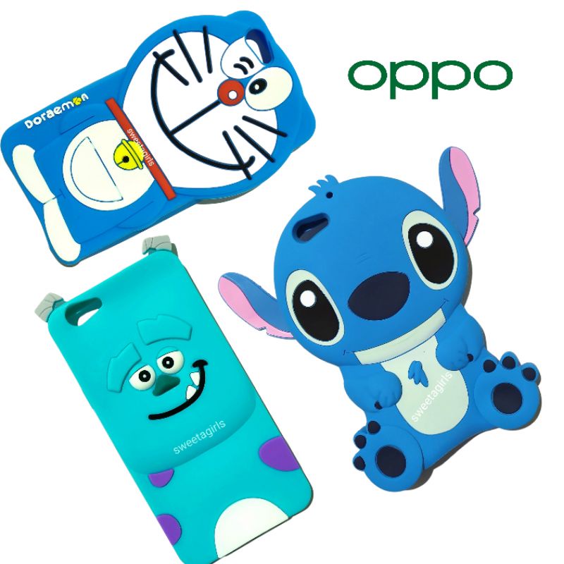 Case Silikon 3D Karakter Untuk Oppo F1s / A59 &amp; Oppo F3plus - Casing Boneka Karakter Doraemon - Sulley - Stitch - Bisa Bayar ditempat / COD / Casing unik/casing lucu / casing cewek/ sweetagirls/casing terbaru/cocok dipasang tali gantungan hp-lanyard