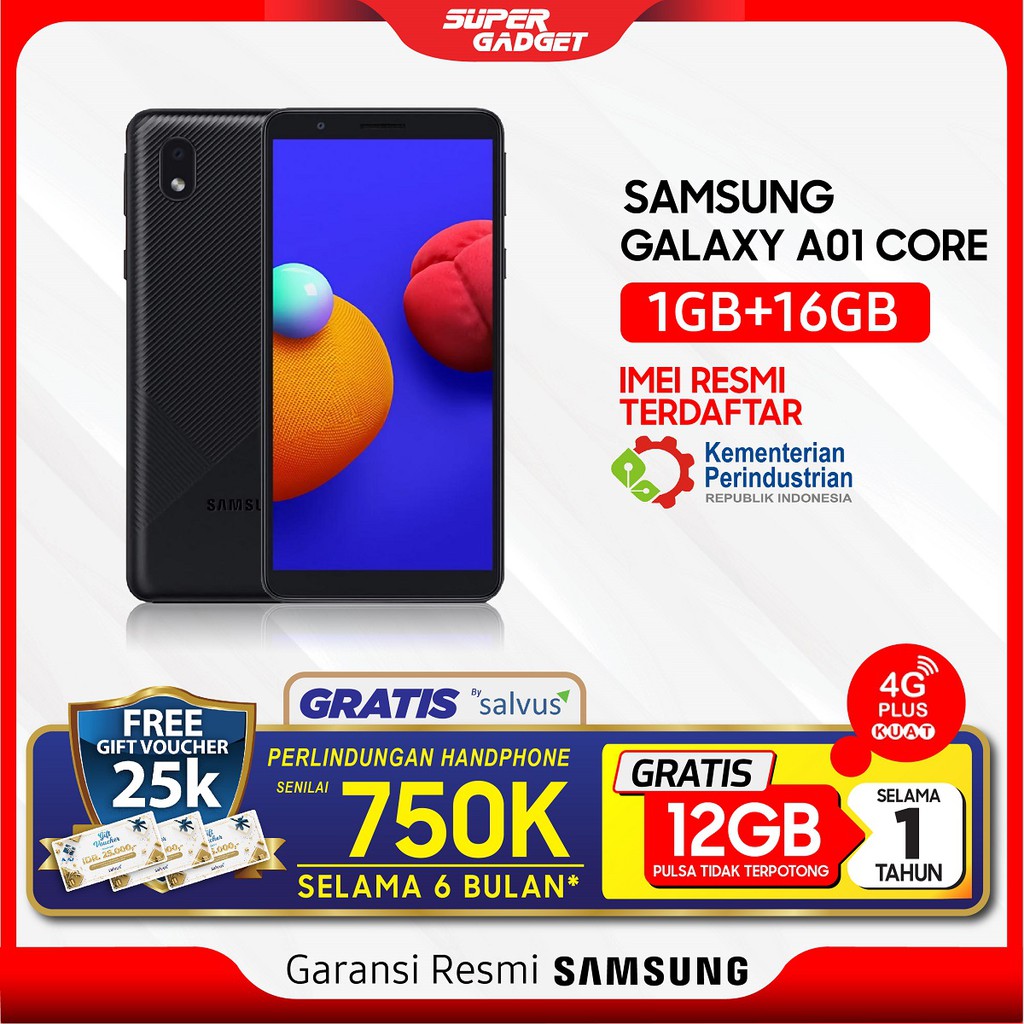 Samsung Galaxy A01 Core RAM 1    GB ROM 16 GB 1/16 1GB / 16GB