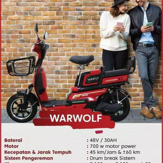Sepeda listrik U Winfly WARWOLF 48 volt