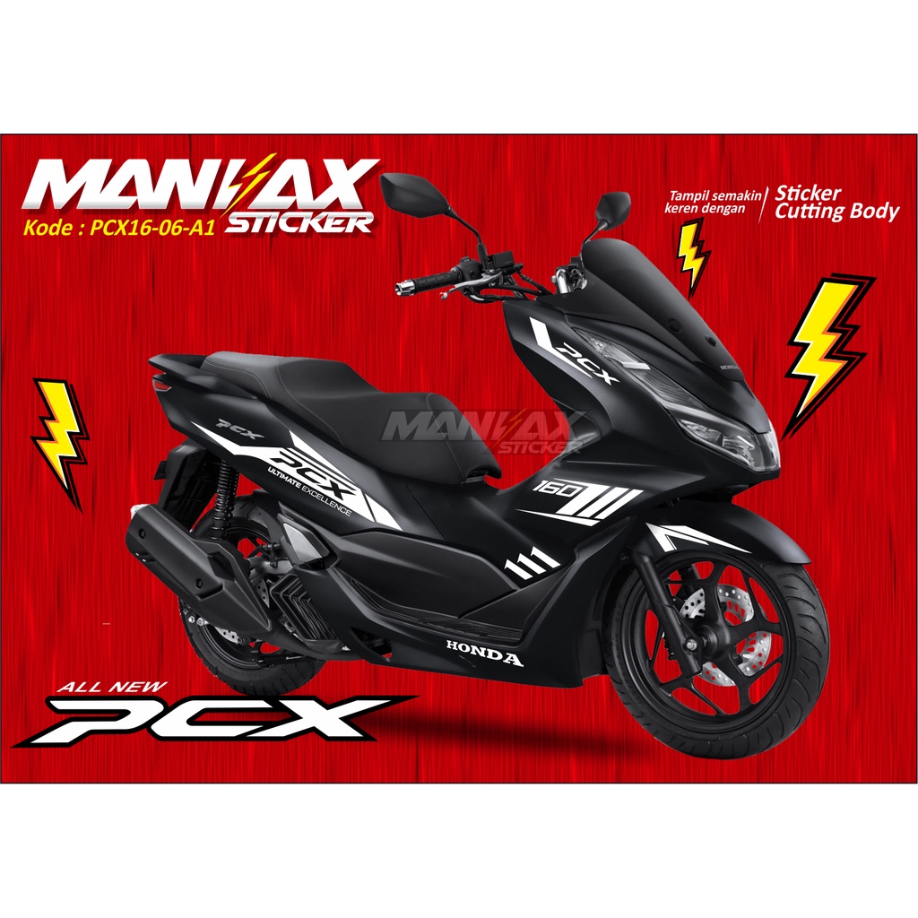 Sticker PCX 160 Cutting Stiker New PCX 160 - Striping PCX 160 New /  LIS PCX 160 - PCX16.06