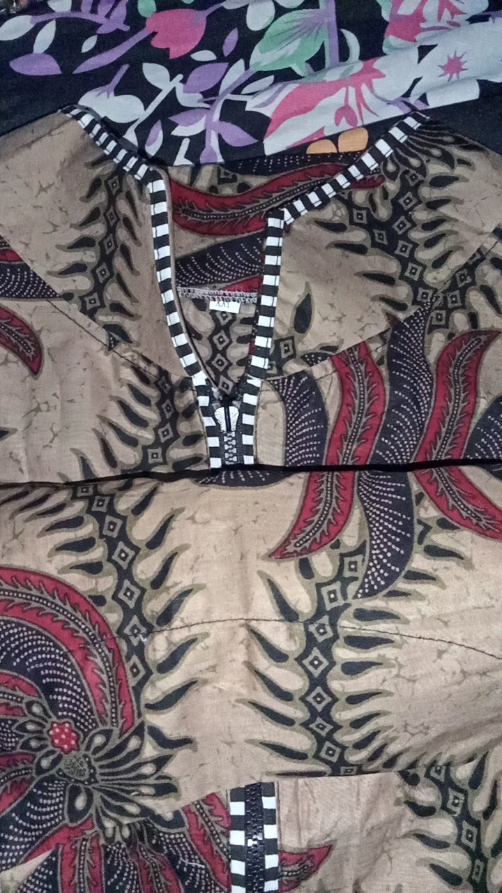 Batik Wanita Atasan Batik Ziper M L Xl Xxl Batik Kantor Keren Banget