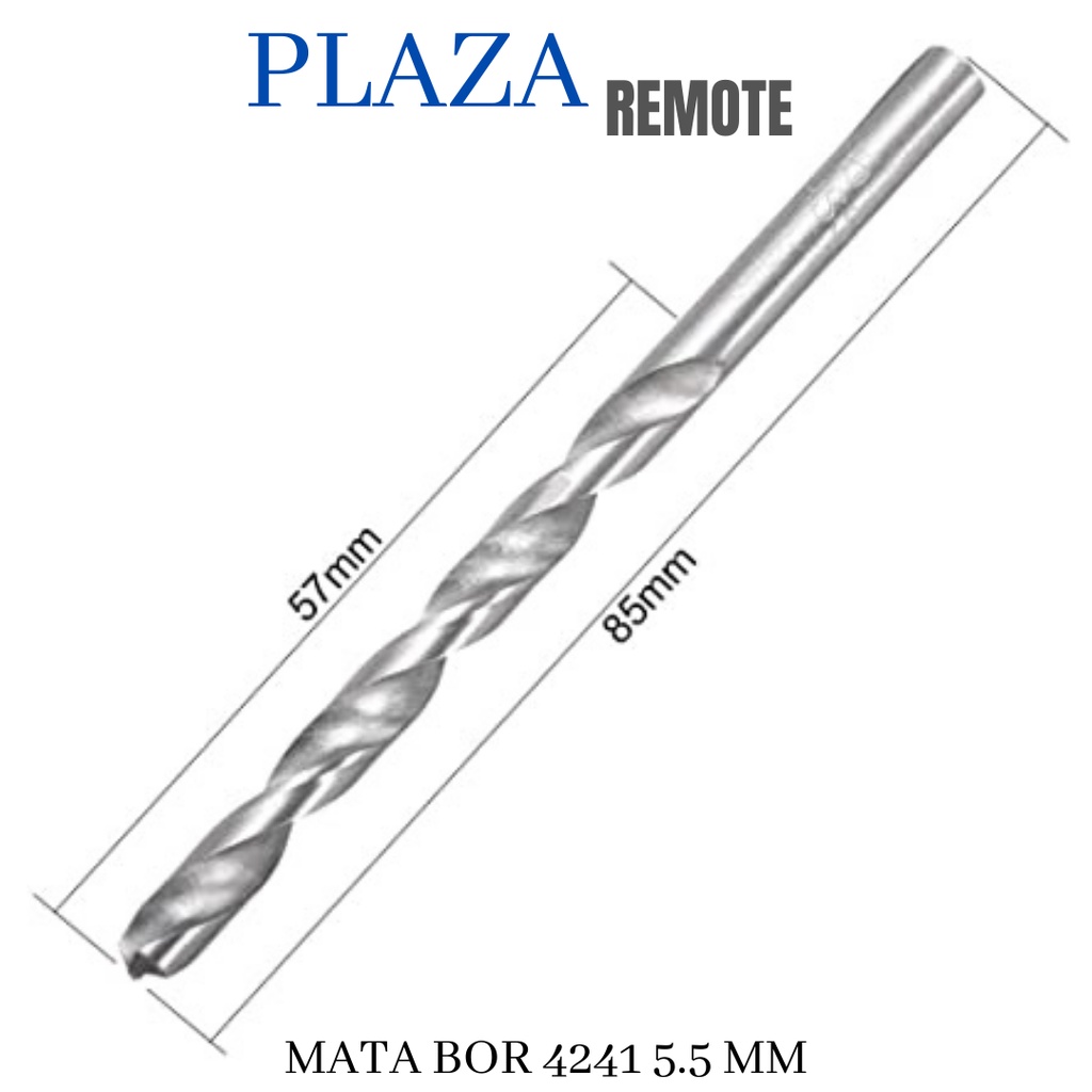 MATA BOR 4241 HOLE SAW 5.5 MM LURUS Gergaji Kayu HSS Drill Bit Kayu Logam Plastik