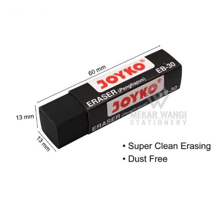 

Penghapus Joyko EB-30 Hitam / Pencil Eraser / Pensil / Untuk Sekolah / Ujian