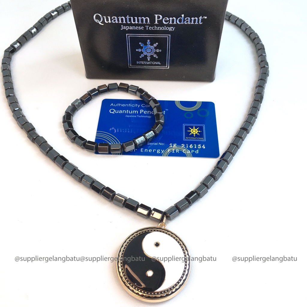 Tai Chi Yin Yang kalung dan gelang quantum pendant biomagnet tormalin kalung gelang kesehatan alat terapi