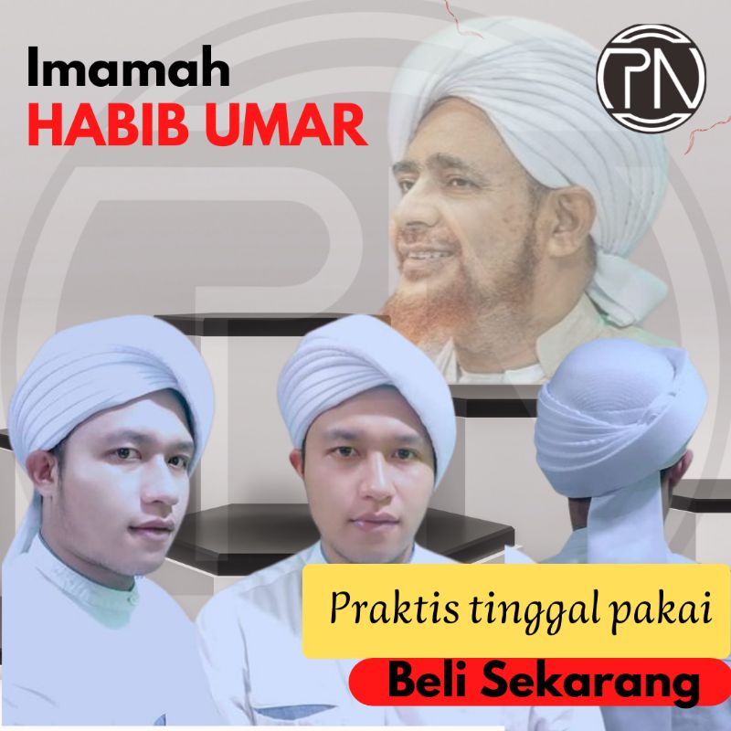 Sorban Imamah Habib Umar praktis tinggal pakai
