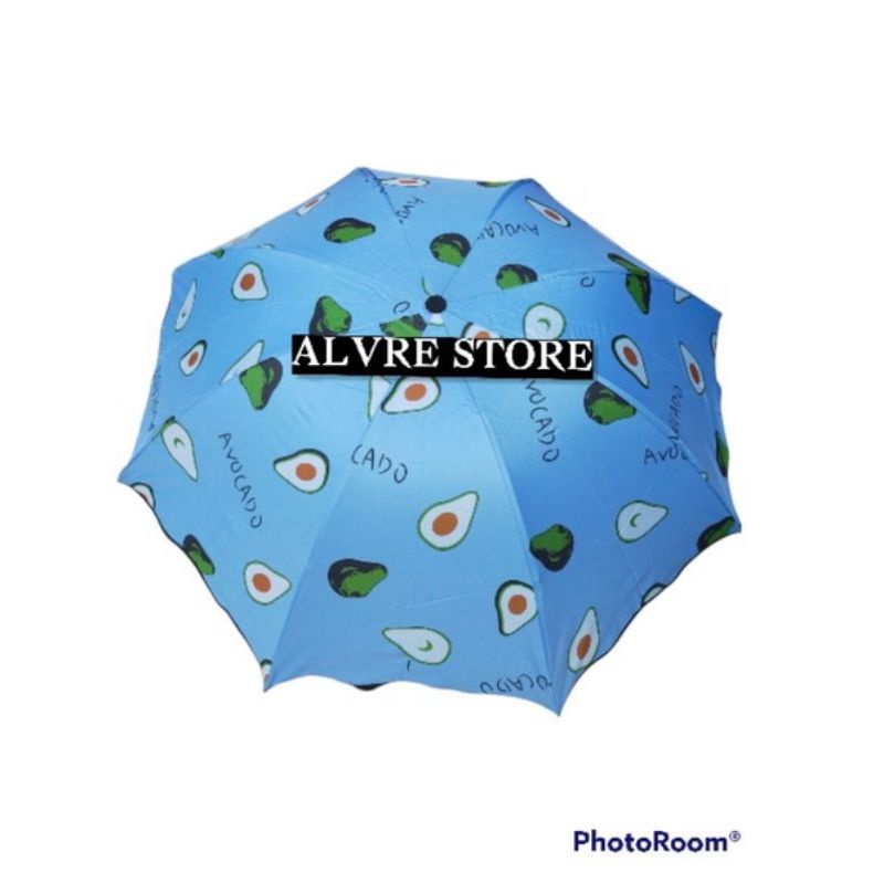 Payung Lipat Motif Buah Nagoya Nagoya NF-496 Lapis Hitam Anti UV Kuat Kokoh Packing Free Bubble Wrap