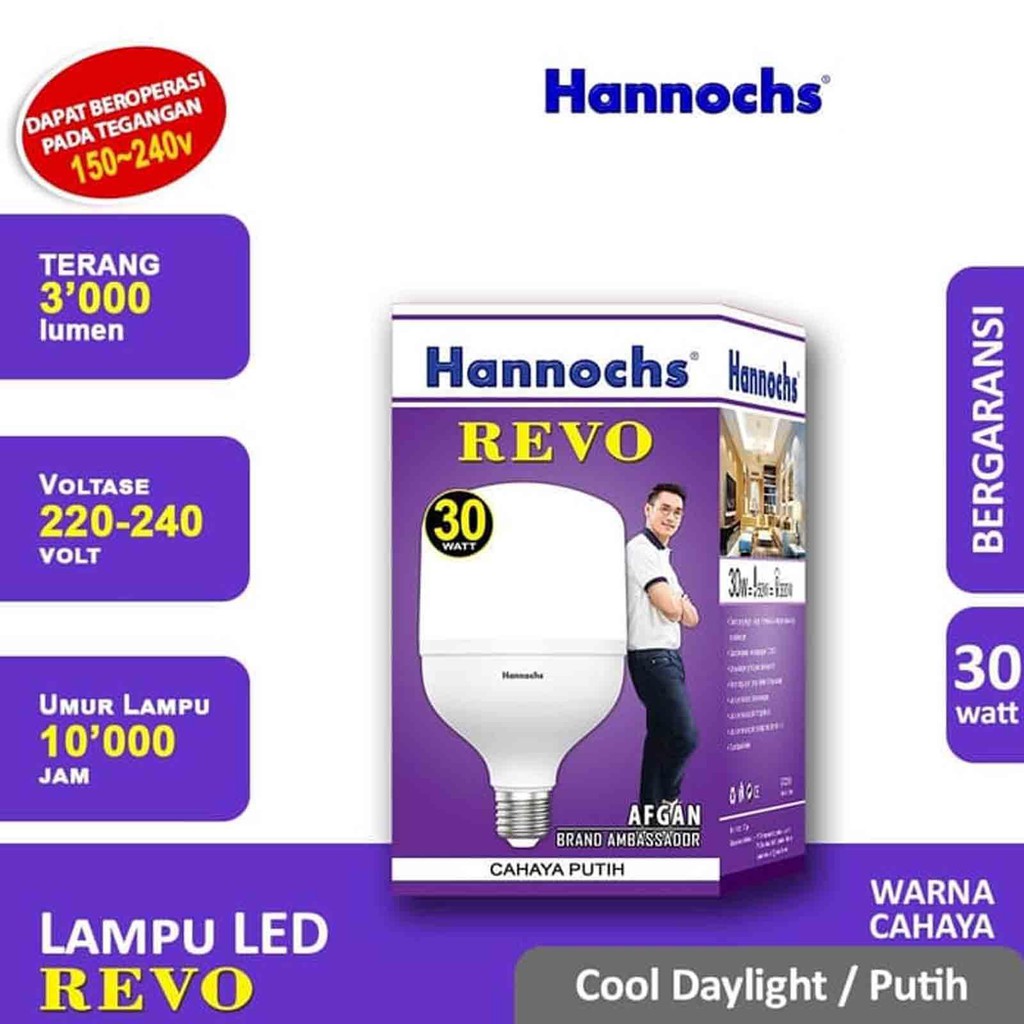 Hannochs LED Revo 30W Cool Daylight/Putih
