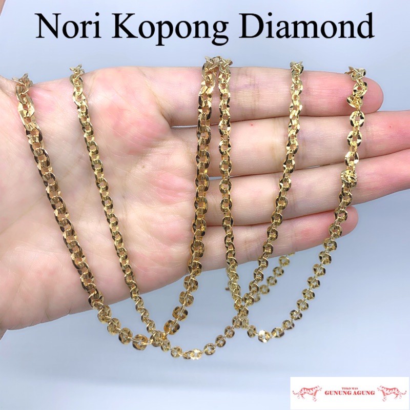 Kalung Nori Kopong Diamond Mas Muda Asli Termurah Toko Mas Bekasi Kekinian Viral Jakarta Shopeehaul