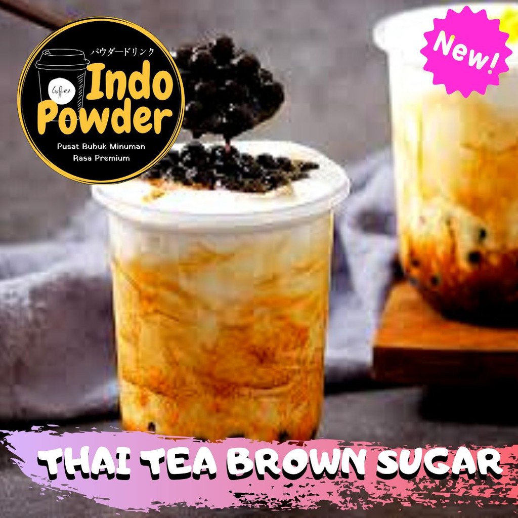 Thai Tea BROWN SUGAR Powder Drink 1Kg - Bubuk Minuman Thai Tea Brown Sugar 1Kg