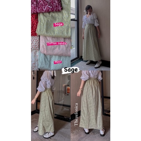 Zelonica ROSEMARRY Skirt A-line Katun Jepang