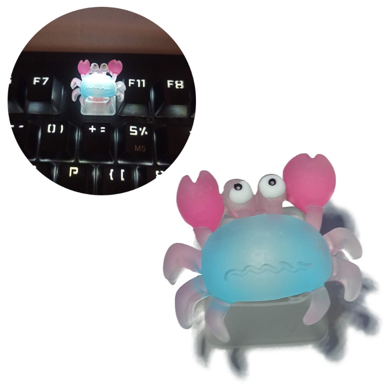 Btsg Anime Crab Keycap Bottom Backlit Keycaps Untuk Cherry MX Switch Keyboard Mekanik Kkey Cap Baru Pengganti Uniqu