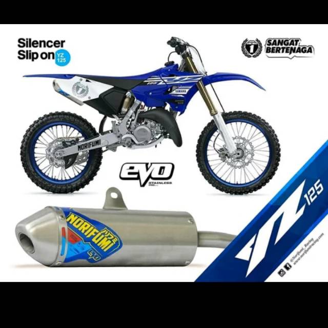 SILENCER SLIPON KNALPOT RACING NORIFUMI EVO SS YZ 125 2T 2TAK ORIGINAL ASLI ORI