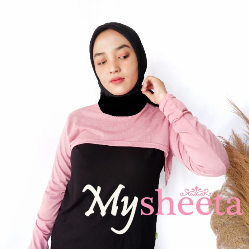 manset crop premium• manset sambung lengan bolero • manset kaos •-Dusty pink