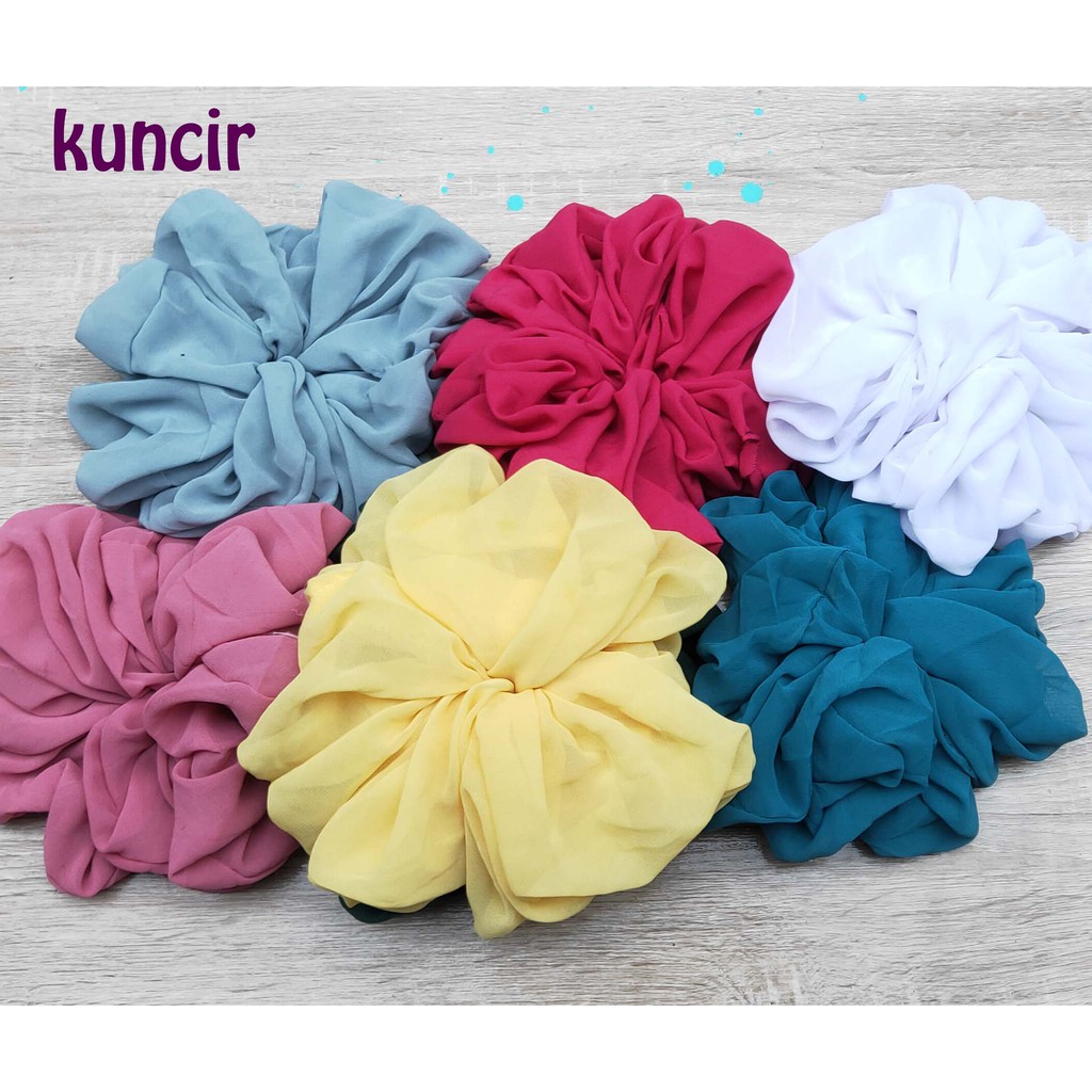 Scrunchie Kunciran Ikat Rambut Hijab Cepol Anti Pusing Inner Kuncir Jilbab Harga Grosir Shopee 