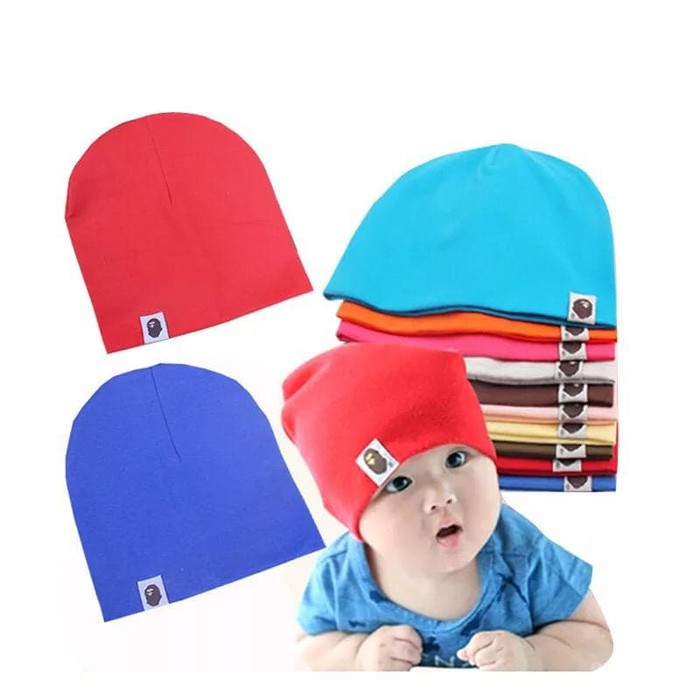 TJM VZ038 Topi Bayi Polos Warna Baby Hat Topi Bayi Warna Topi Kupluk Bayi Topi Rajut