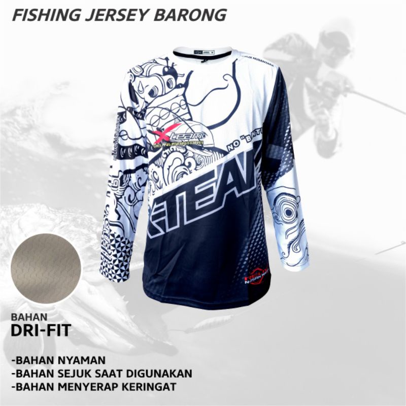 RELIX NUSANTARA I Jersey Olahraga Mancing Relix Nusantara Series Barong Lengan Panjang