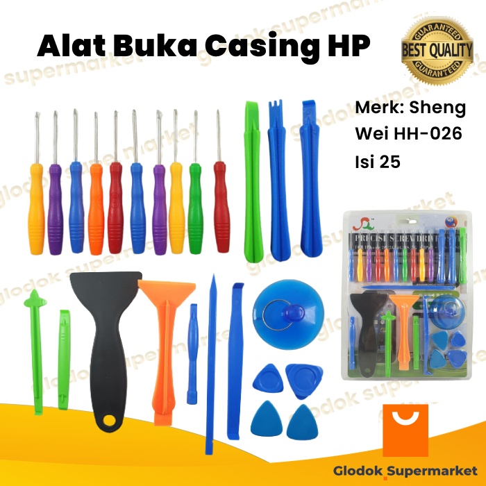 Alat Buka Casing 25 in 1 Pry Tool Set Obeng Pembuka HP I-phone Ipad NDS PSP HH-026