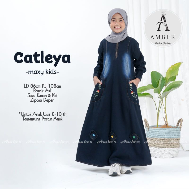 GAMIS JEANS IBU ANAK TANGGUNG BORDIR CANTIK BUNGA
