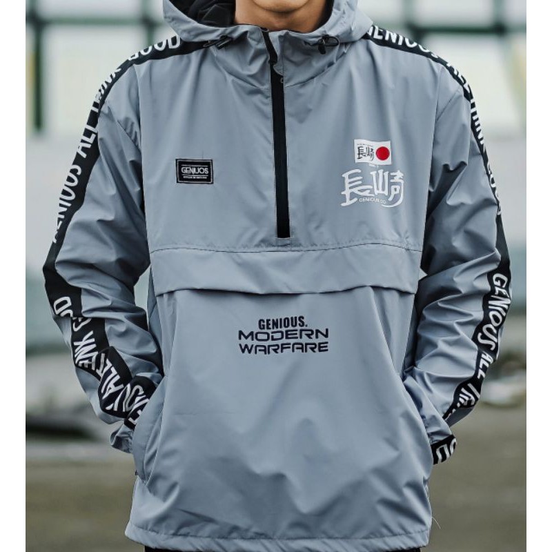 Jaket Saku tengah Logo Jepang | Jaket Cougle GNUS | Jaket Pria Dan Wanita