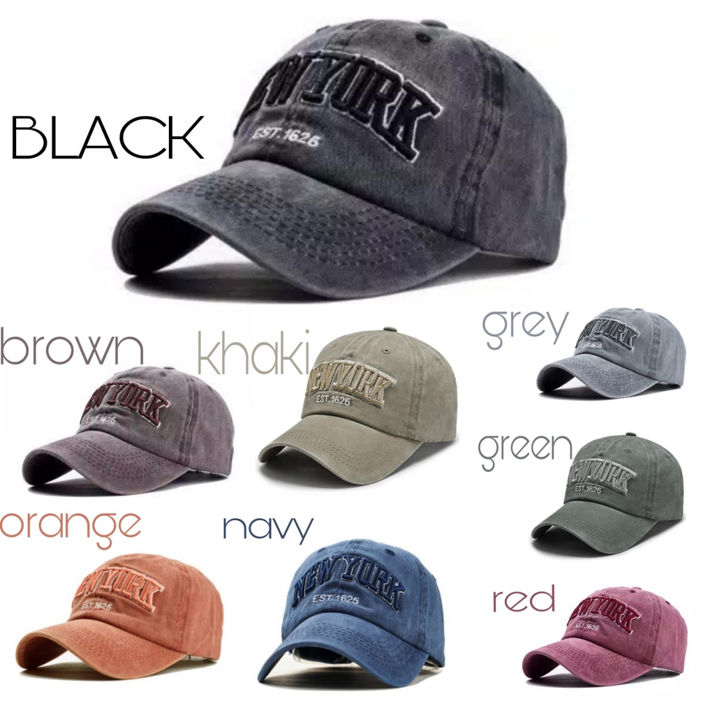 Topi Baseball NEW YORK EST 1625 Hat Cap Casual Pria Snapback Style Vintage FAS - 208