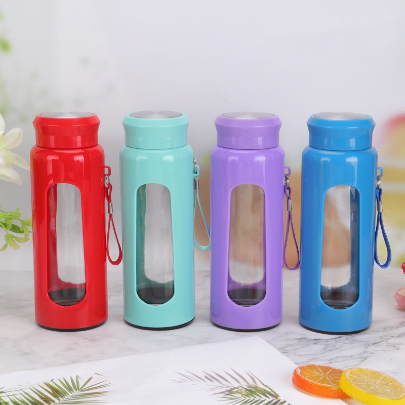 Botol Minum Kaca Transparan Botol Minum Tumbler Kemasan dus