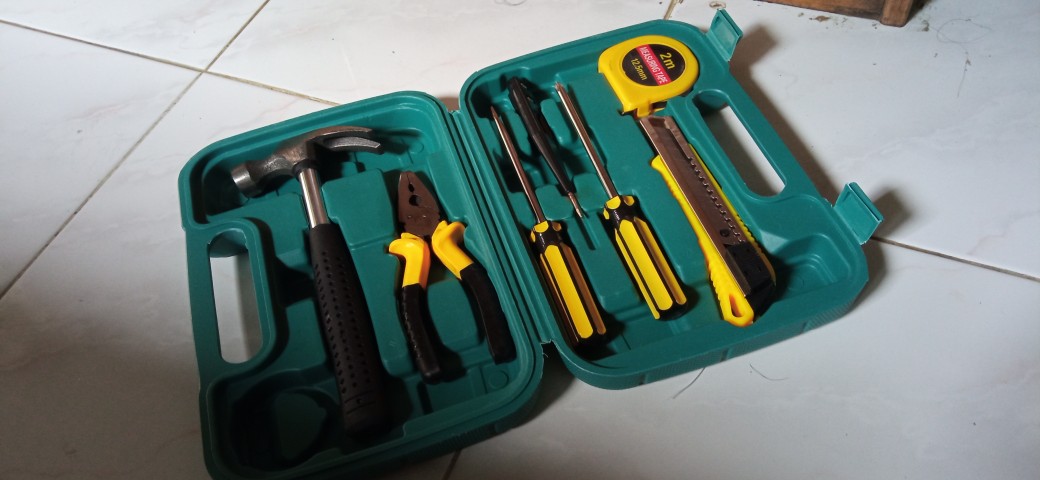 [bj] Repairing Tool Set 9 In1 / Kit Alat Tukang Servis Rumah Atau Mobil