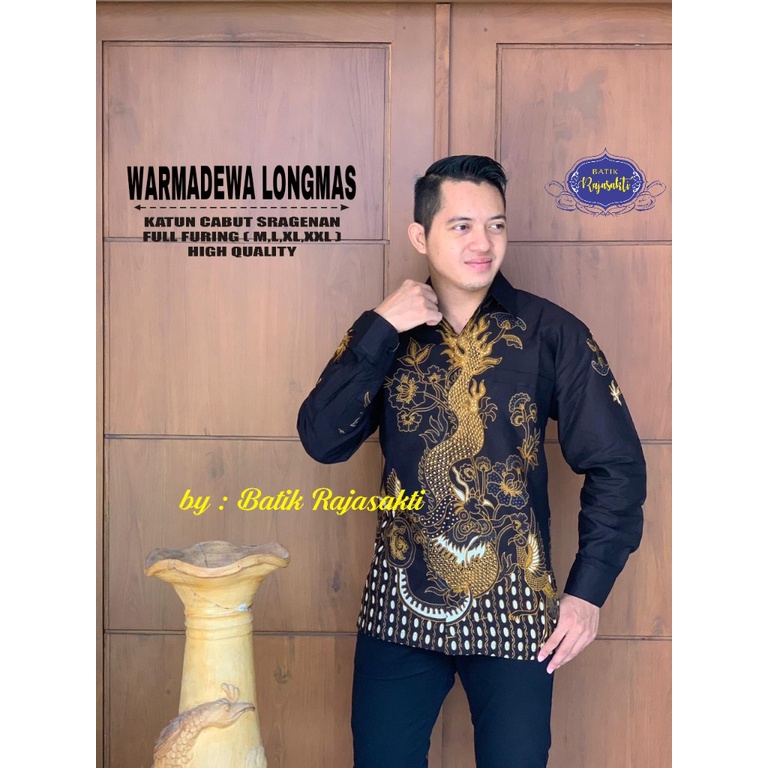 kemeja batik terbaru 2021 naga emas BATIK S M L XL XXL BAJU PREMIUM BSO OFFICIAL