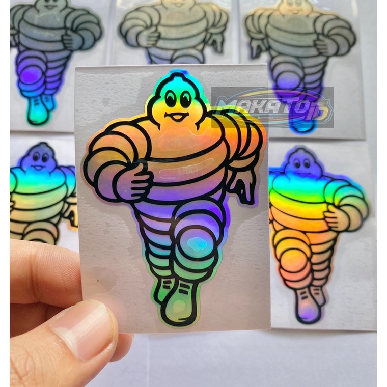Sticker Stiker Cutting Motor Michelin Hologram