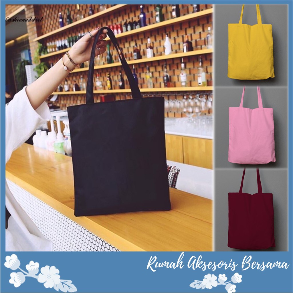 RAB Totebag Polos Warna Warni Tote Bag Polos Kanvas Tas RAB Totebag Polos Warna Warni Tote Bag Polos Kanvas Tas