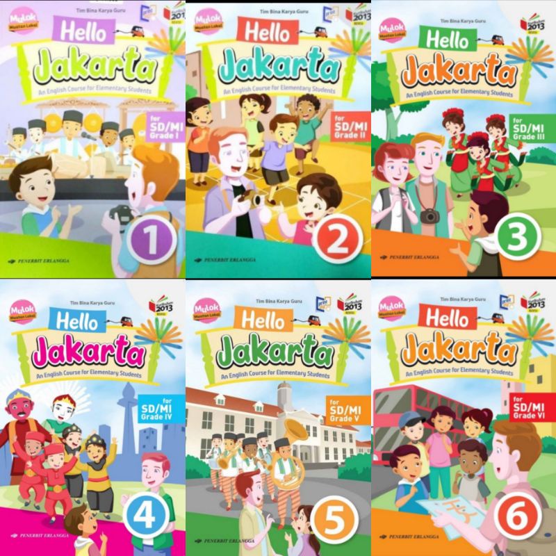 Jual Buku Bahasa Inggris Hello Jakarta ERLANGGA SD/MI Kelas 1,2,3,4,5,6 ...