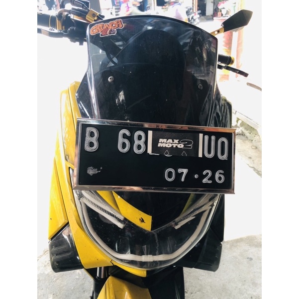 COVER PLAT NOMOR STAINLESS ANTIKARAT UNTUK SEMUA MOTOR