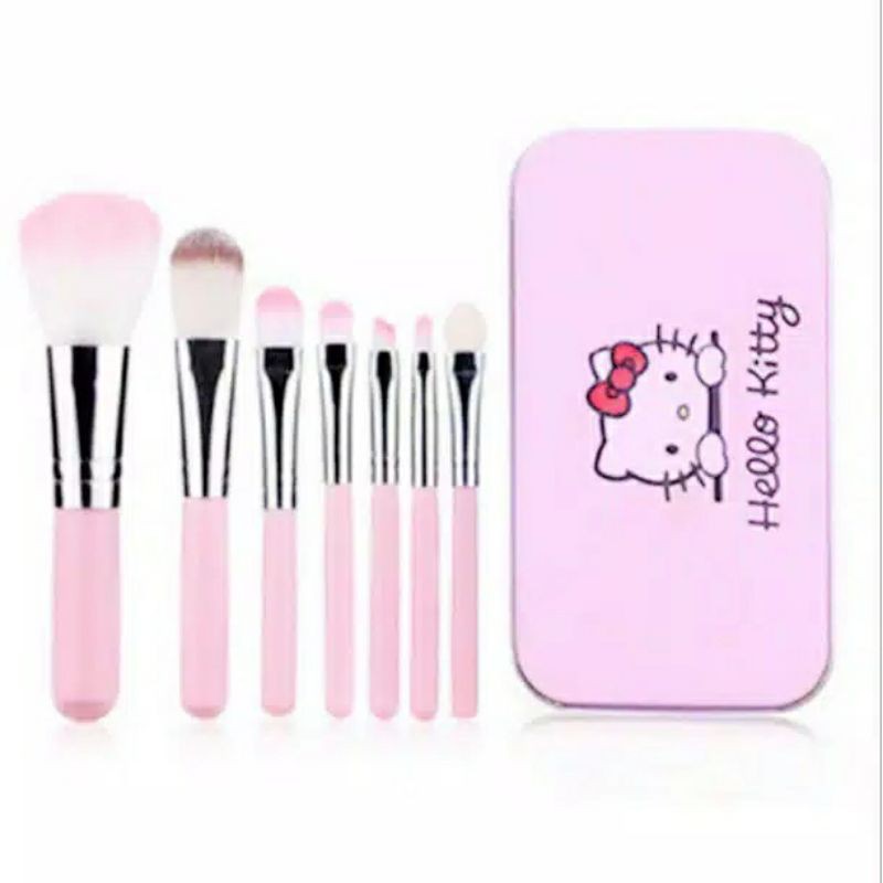 Kuas Kosmetik 1 Set Make Up Hello Kitty 7 in 1 Mini Brush Kit Blush On Kaleng Murah isi 7pcs brushmakeupcleaner brushmakeupchallange brushmakeupcantik brushmakeupcod brushmakeupdenpasar brushmakeupdepok brushmakeupdemak brushmakeupdps brushmakeup