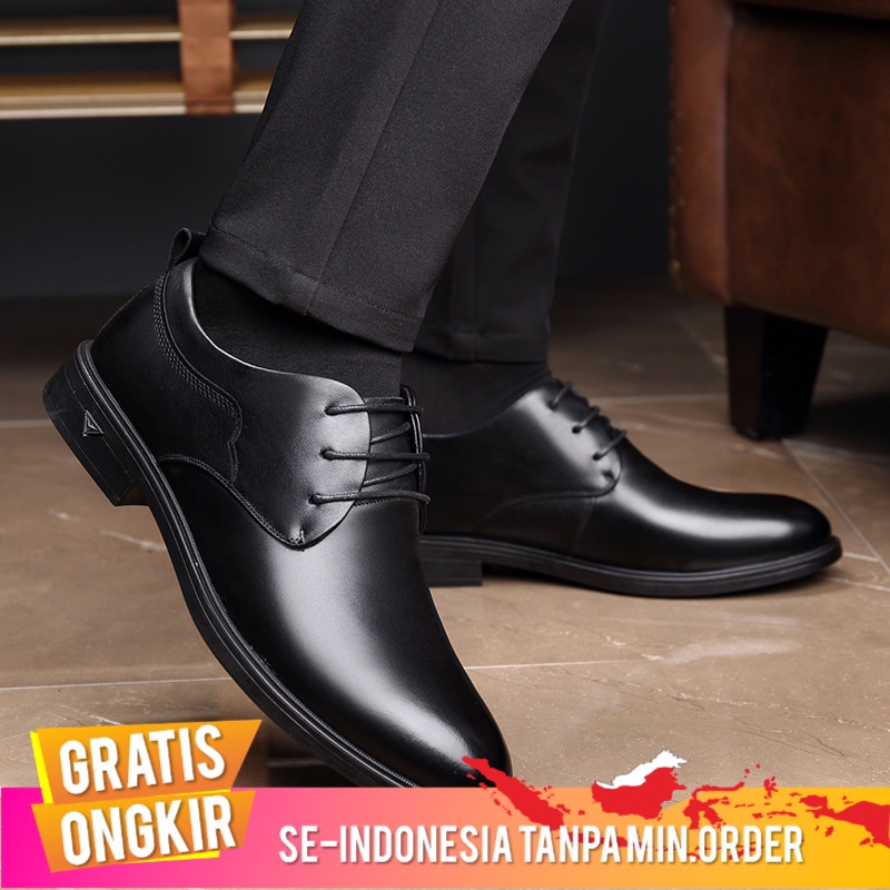 Sepatu Pria Kulit Bisnis Kasual Formal Kulit Sepatu Dpt pakai  Korea Low-Top Pria sepatu One Piece H