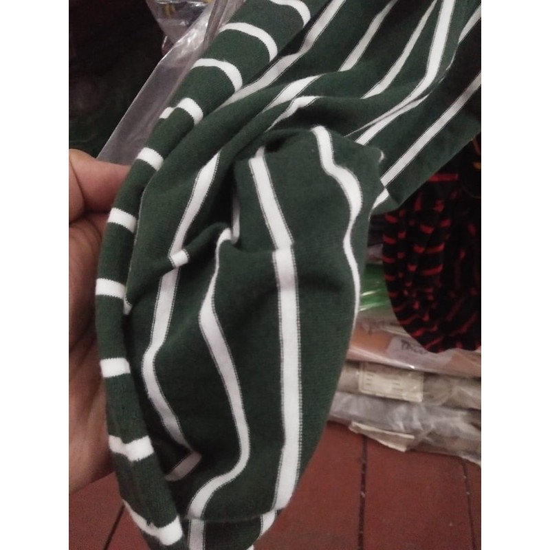Baru! CVC Lacoste Salur Kiloan / Kain Kaos Stripe / Stripes / Motif Garis