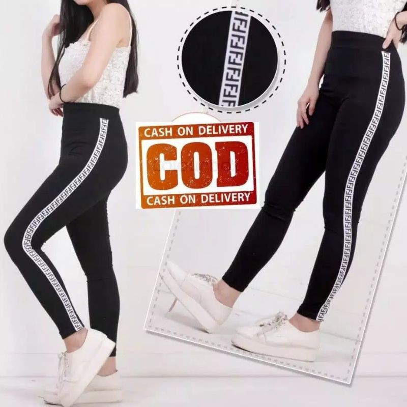 SCUBA PANTS DOUBLE LIST/CELANA LIST STRIP HITAM PUTIH