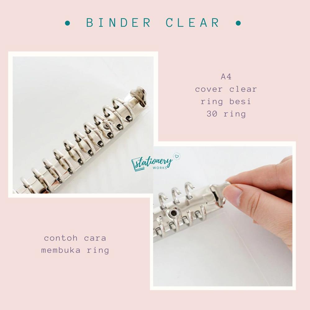 

[KODE PRODUK HGRP09496] Binder A4 clear transparan - 30 ring - notebook ring