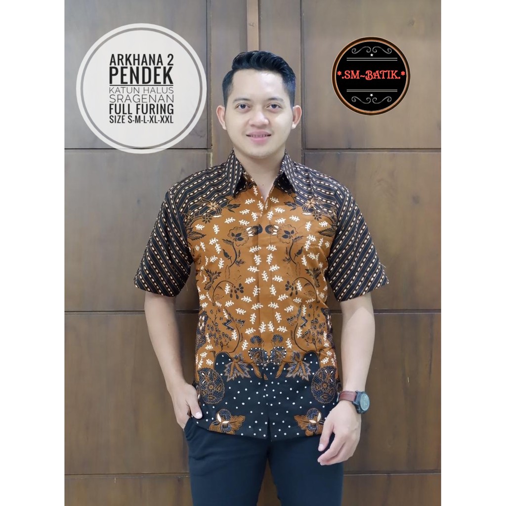 ARKHANA 2 SM BATIKSOLOAMANAH BAJU KEMEJA BATIK SOLO PRIA LENGAN PENDEK PANJANG LAPIS FURING ATASAN BATIK PREMIUM MODERN KATUN HALUS GURDO IJO NAGA ABU BINTARA BRAMANTYA WISAKA KUNING SUKET SEGORO PEKSI KUNING NARAYA IJO PEKSI WIBOWO LESMANA HITAM PARANG