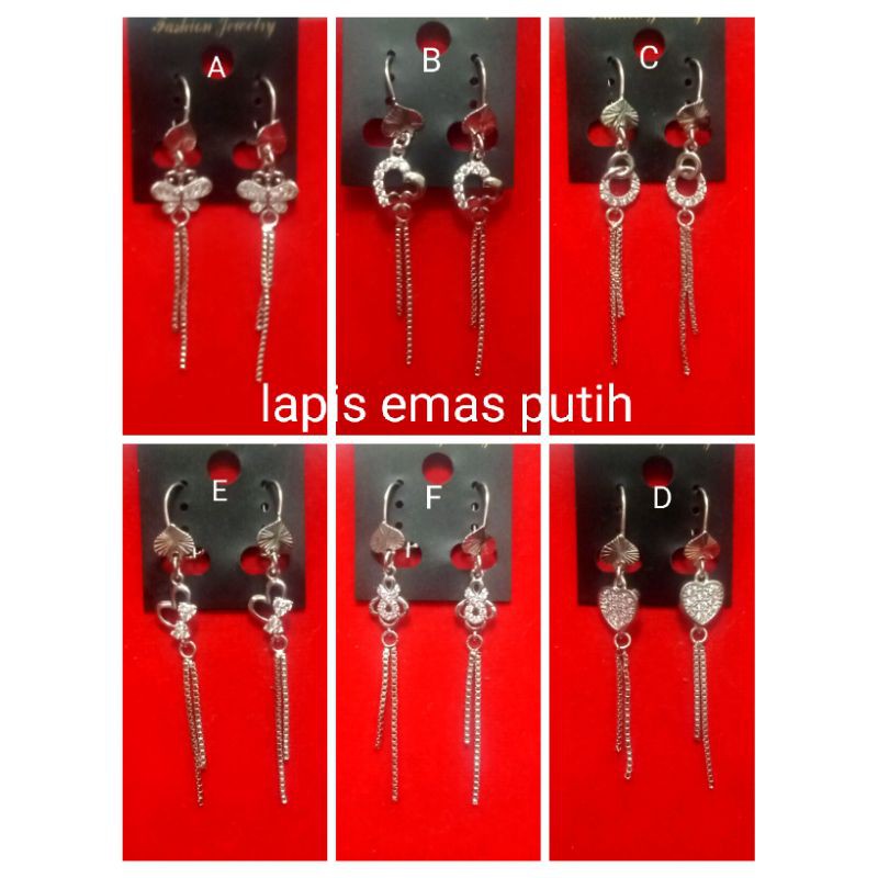 Paket usaha perhiasan anting xuping wanita lapis emas untuk pedagang di RANDOM