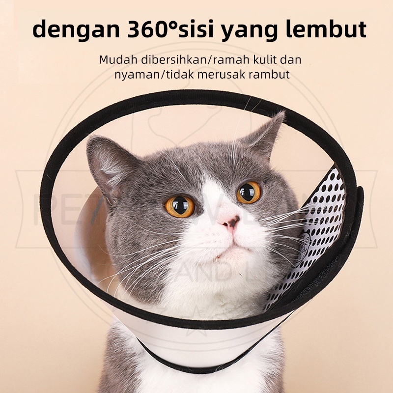 Kerah Penutup Pindung Kucing Anjing Dapat Disesuaikan Penutup Perawatan anti-menjilat cincin Persediaan Hewan Peliharaan