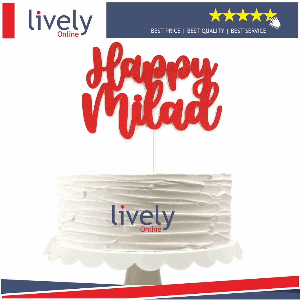 CUSTOM NAMA CAKE TOPPER CUTTING HIASAN KUE ULANG TAHUN HAPPY BIRTHDAY 2 BARIS