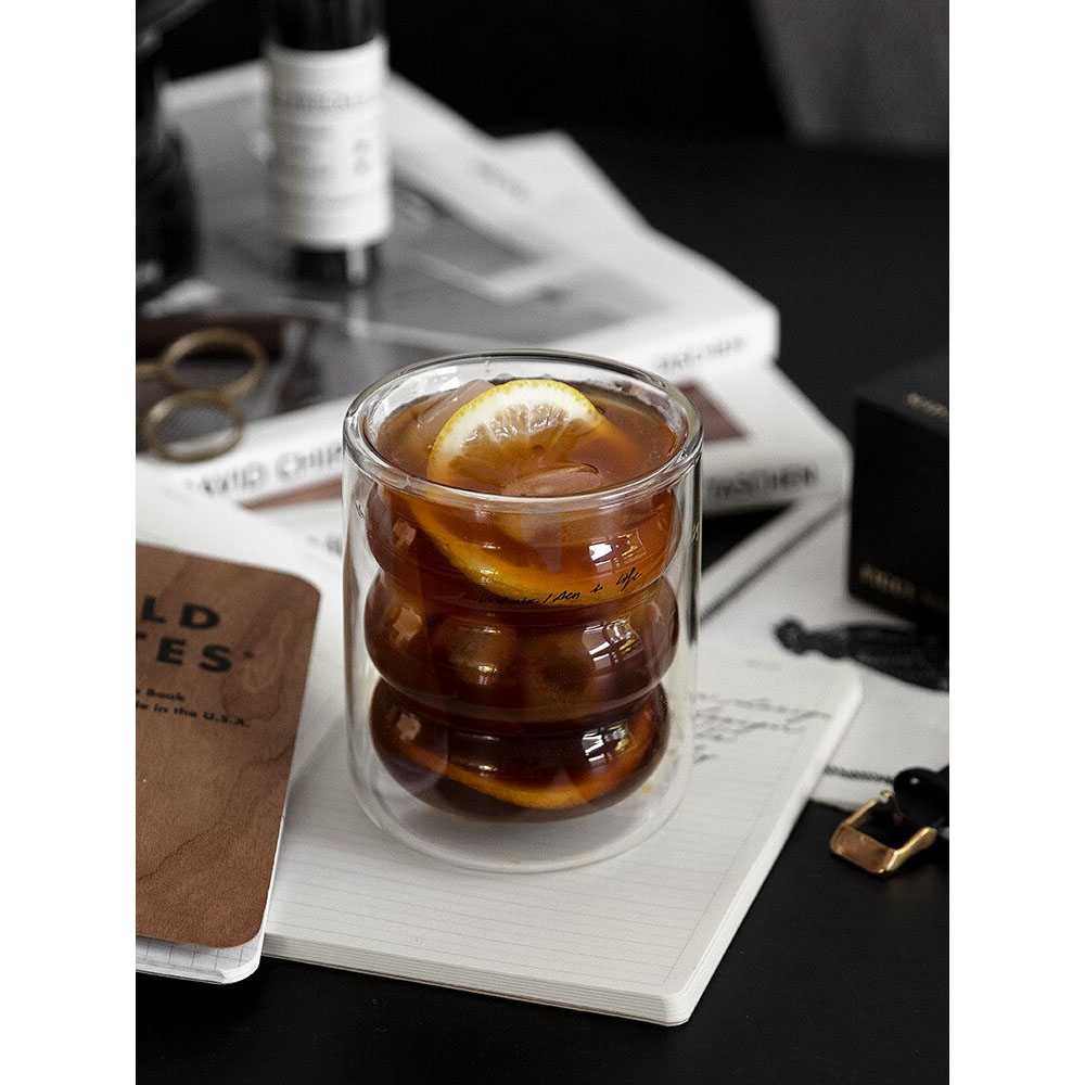 TD-DA YUCHI Gelas Cangkir Minum Double Layer 225ml - JJ915