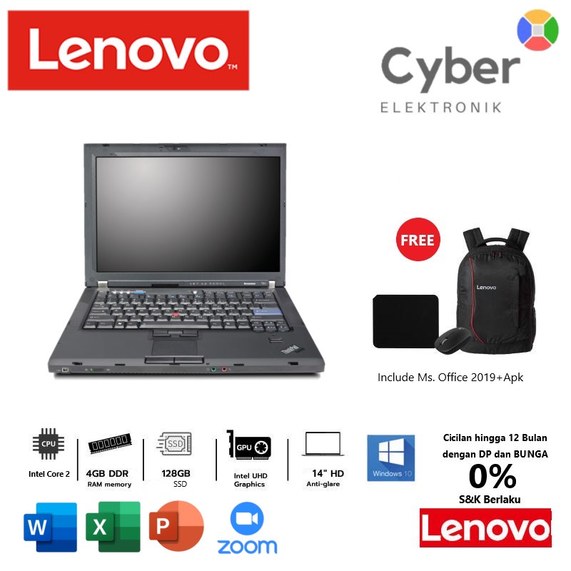Laptop murah ex display mulus like new Laptop Thinkpad T400 1 JUTAAN BERGARANSI