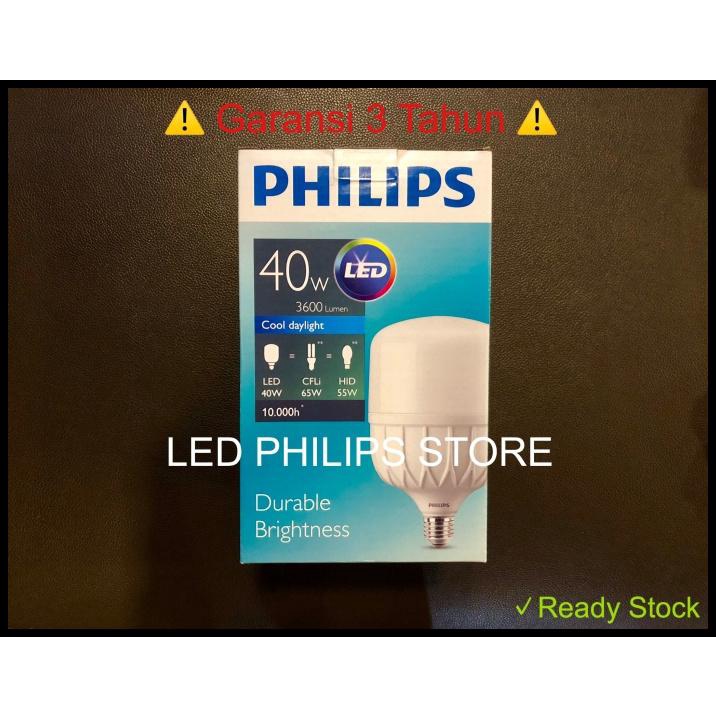 Lampu Bohlam Led Philips 40 Watt 40W 40Watt 40 W (Nyala Putih)