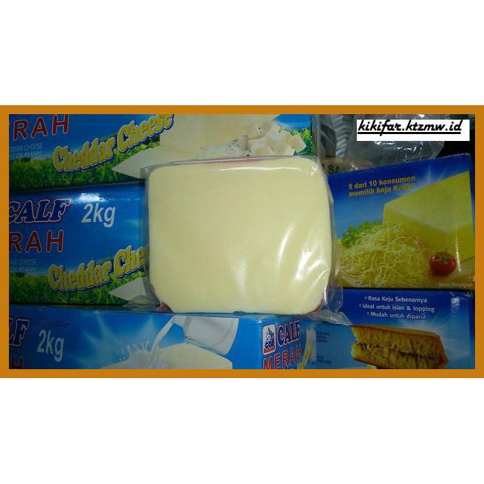 

Ujekujek- Keju Cheddar Calf Merah Sekelas Prochiz Gold 2 Kg -Original.