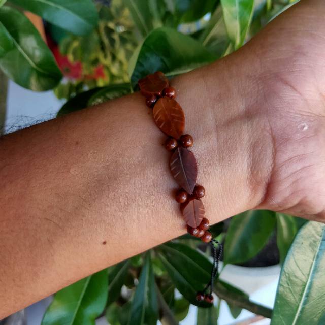 Gelang kaukah daun coklat / gelang kaokah / gelang koka / gelang kokka / gelang kaoka / gelang kauka