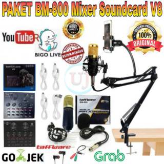 PAKET KOMPLIT MIC CONDENSER BM800/8000 ORI + STAND