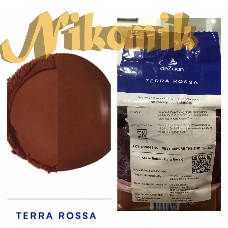 deZaan - TERRA ROSSA 1kg COCOA Powder