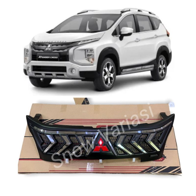 Grill Depan Xpander Cross 2020 2021 Rockford Style Hitam List Chrome