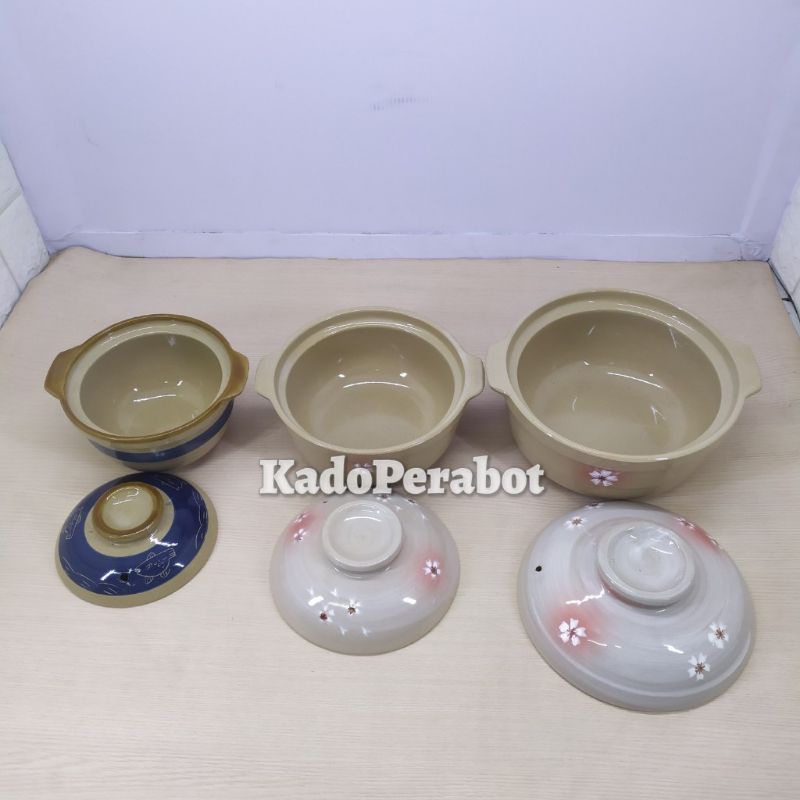 ware pot keramik - mangkok sup keramik - mangkok keramik tutup